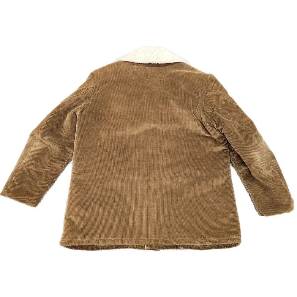 Vintage Shanhouse Size 44 Sherpa Lined Corduroy Field Barn Jacket Coat Rancher - Picture 2 of 14
